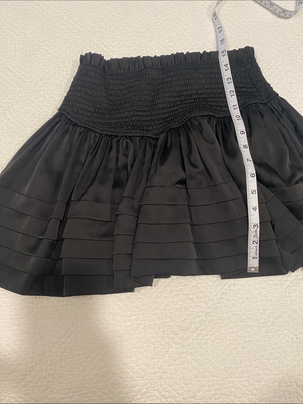 Black Tiered Smocked Waist Skirt